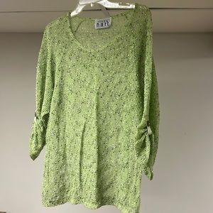 Keren hart womens mesh tunic, size xL, 3/4 sleeve
